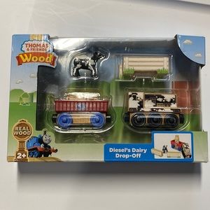 Thomas the Train Wooden Railway Diesel’s Dairy Drop Off